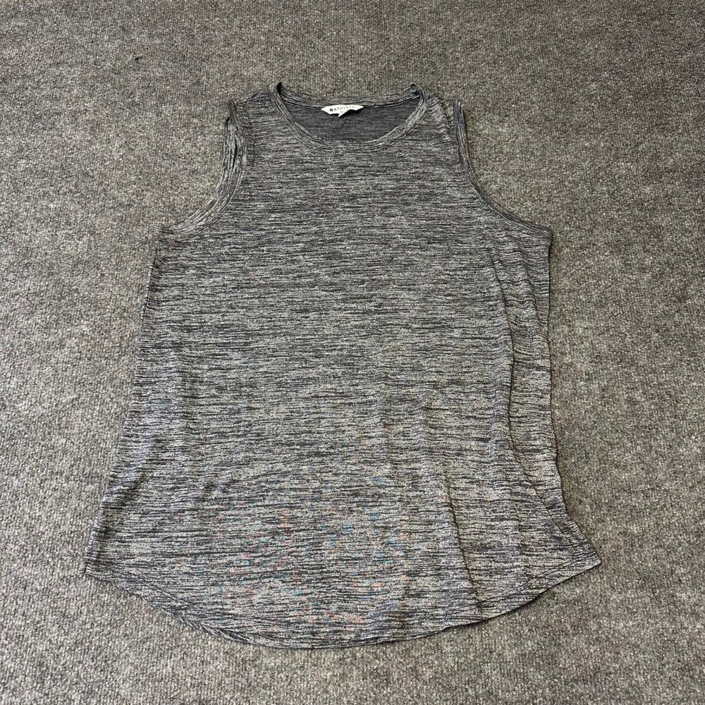 Athleta Tank Top Womens Size XL Gray Space Dye Tencel Modal Blend Athletic Yoga